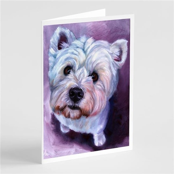 Carolines Treasures Carolines Treasures 7400GCA7P Whatsup Westie Greeting Cards & Envelopes - Pack of 8 7400GCA7P - main